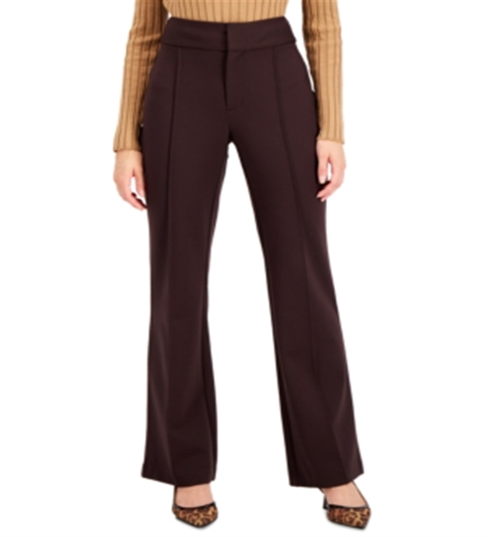 Calça flare de cintura alta INC International Concepts French Roast marrom tamanho 12