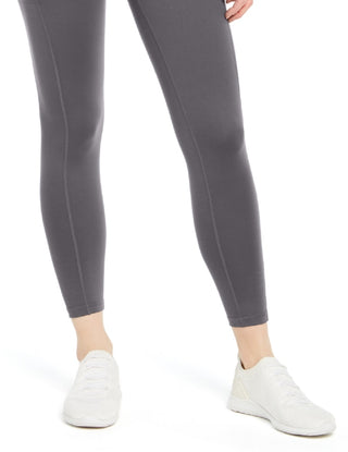 ID Ideology Leggings femininas de cintura alta com bolso lateral e comprimento 7/8, cinza, tamanho XX-G