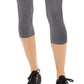 ID Ideology Leggings Cropped Femininas Cintura Alta Bolso Lateral Cinza Tamanho P