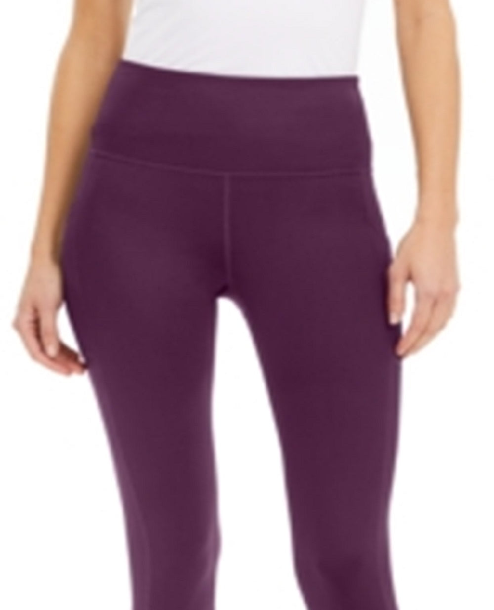 ID Ideology Leggings Cropped Femininas Cintura Alta Bolso Lateral Roxo Tamanho X-S