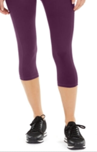 ID Ideology Leggings Cropped Femininas Cintura Alta Bolso Lateral Roxo Tamanho X-S
