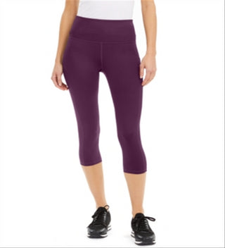 ID Ideology Leggings Cropped Femininas Cintura Alta Bolso Lateral Roxo Tamanho X-S