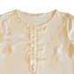 Blusa feminina Charter Club com babados e manga curta, branca, tamanho grande
