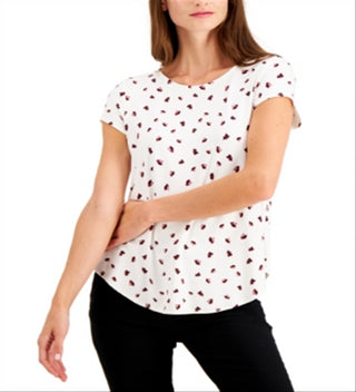 Blusa estampada feminina Alfani branca tamanho XX-G