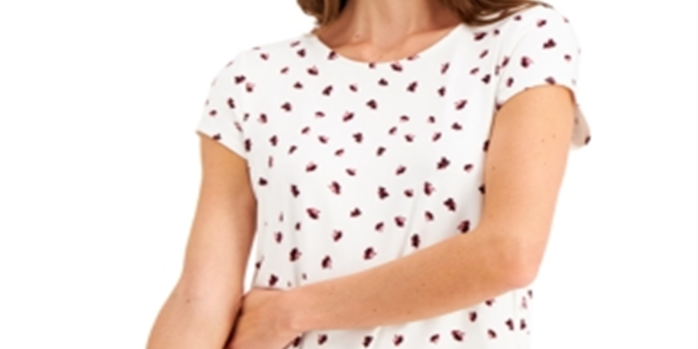 Blusa estampada feminina Alfani branca tamanho XX-G