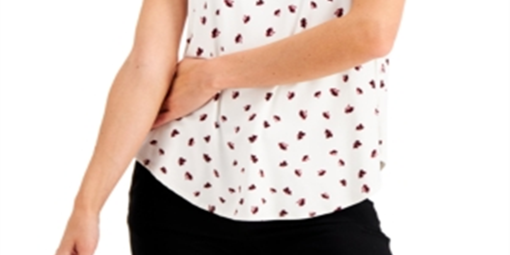 Blusa estampada feminina Alfani branca tamanho XX-G