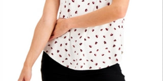 Blusa estampada feminina Alfani branca tamanho XX-G