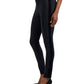 Calça skinny ponte feminina com acabamento em veludo, preta, tamanho 2, da INC International Concepts