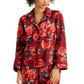 Conjunto de pijama e faixa de cabeça femininos de cetim INC International Concepts, 3 peças, vermelho, tamanho XX-G