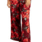 Conjunto de pijama e faixa de cabeça femininos de cetim INC International Concepts, 3 peças, vermelho, tamanho XX-G