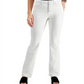 Jeans feminino estilo &amp; co com botões e corte bootcut, branco, tamanho 8