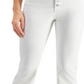 Jeans feminino estilo &amp; co com botões e corte bootcut, branco, tamanho 8