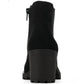 Botas femininas Sun + Stone Morghan Lug Sole Block Heel, pretas, tamanho 6 M