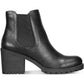 Botas femininas Sun + Stone Morghan Lug Sole Block Heel, pretas, tamanho 8 M
