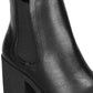 Botas femininas Sun + Stone Morghan Lug Sole Block Heel, pretas, tamanho 10 M