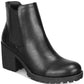 Botas femininas Sun + Stone Morghan Lug Sole Block Heel, pretas, tamanho 10 M