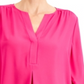 Blusa feminina Charter Club com decote dividido, rosa, tamanho médio