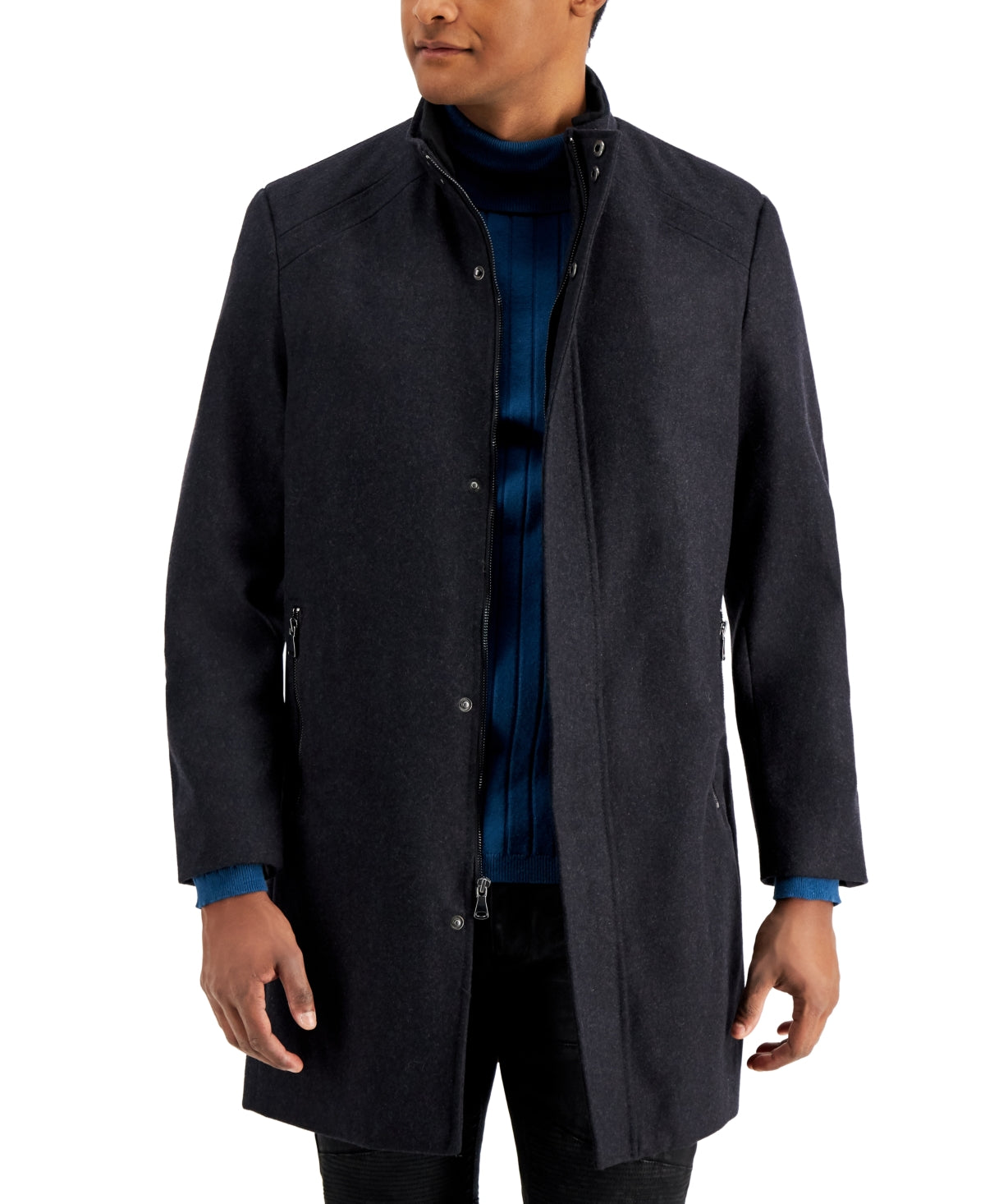INC International Concepts Kylo Top Coat Masculino Preto Tamanho G