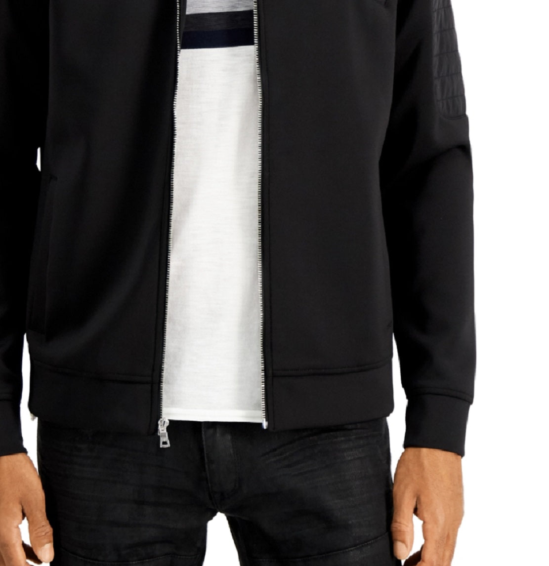 Jaqueta masculina Wilson Moto da INC International Concepts, preta, tamanho médio