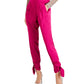 Calça feminina de cetim com amarração na parte inferior, INC International Concepts, rosa, tamanho 10
