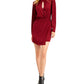 Vestido envelope falso com recorte jacquard feminino Bar III, vermelho, tamanho 12