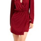 Vestido envelope falso com recorte jacquard feminino Bar III, vermelho, tamanho 12