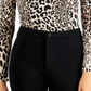 Body feminino Bar III com estampa de chita e gola falsa, marrom, tamanho XX-G