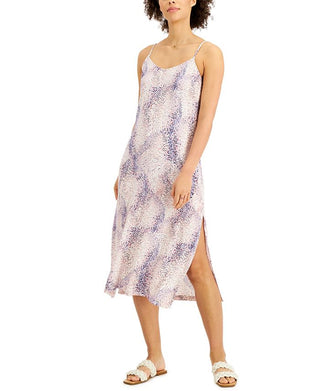 Vestido feminino com fenda lateral e estampa estilo &amp; co, cinza, tamanho pequeno médio