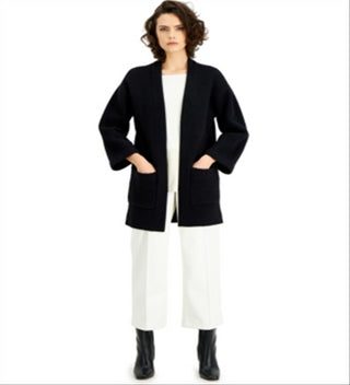 Cardigan feminino Alfani liso preto tamanho XX-G