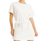 Vestido camiseta feminino mini INC International Concepts, branco, tamanho grande