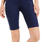 ID Ideology Shorts de ciclismo feminino de compressão de cintura alta 10, azul, tamanho médio