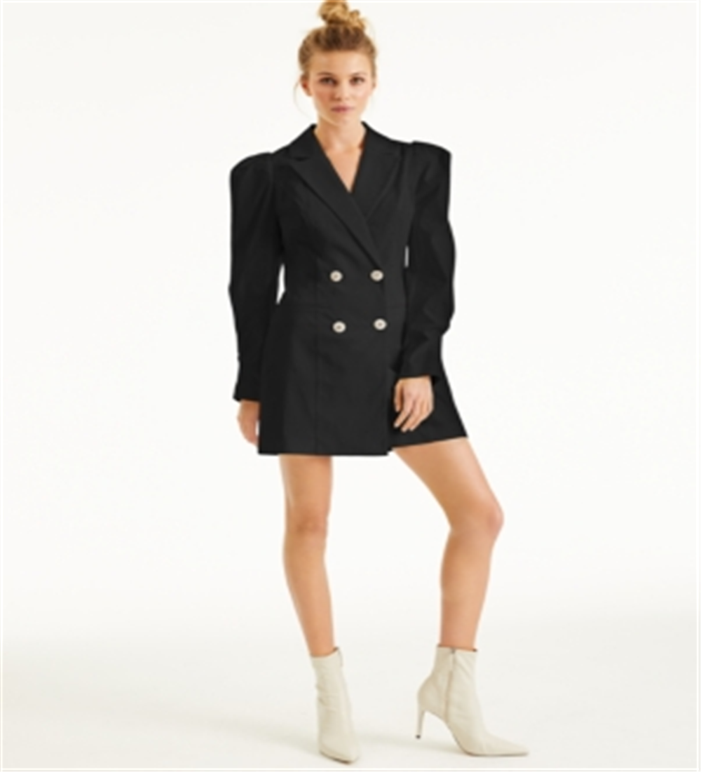 Vestido Blazer Feminino com Botões de Cristal da INC International Concepts, Preto, Tamanho Médio