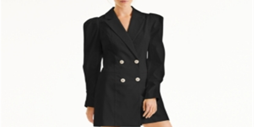 Vestido Blazer Feminino com Botões de Cristal da INC International Concepts, Preto, Tamanho Médio