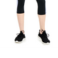 Leggings curtas femininas ID Ideology Colorblocked, pretas, tamanho P