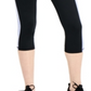 Leggings curtas femininas ID Ideology Colorblocked, pretas, tamanho P