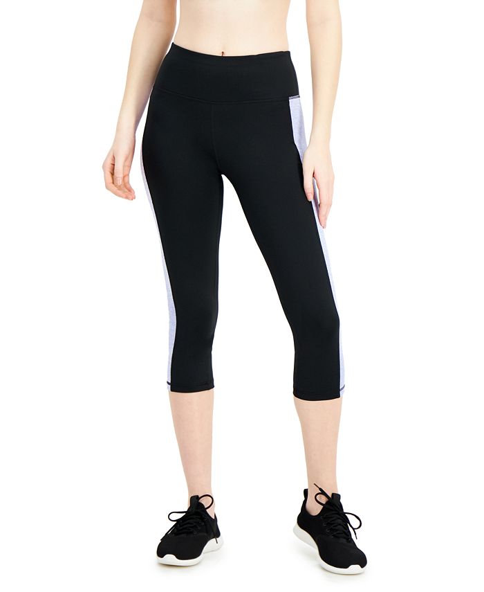 Leggings cropped femininas Ideology Colorblocked cinza tamanho médio