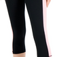Leggings curtas femininas ID Ideology Colorblocked, pretas, tamanho pequeno