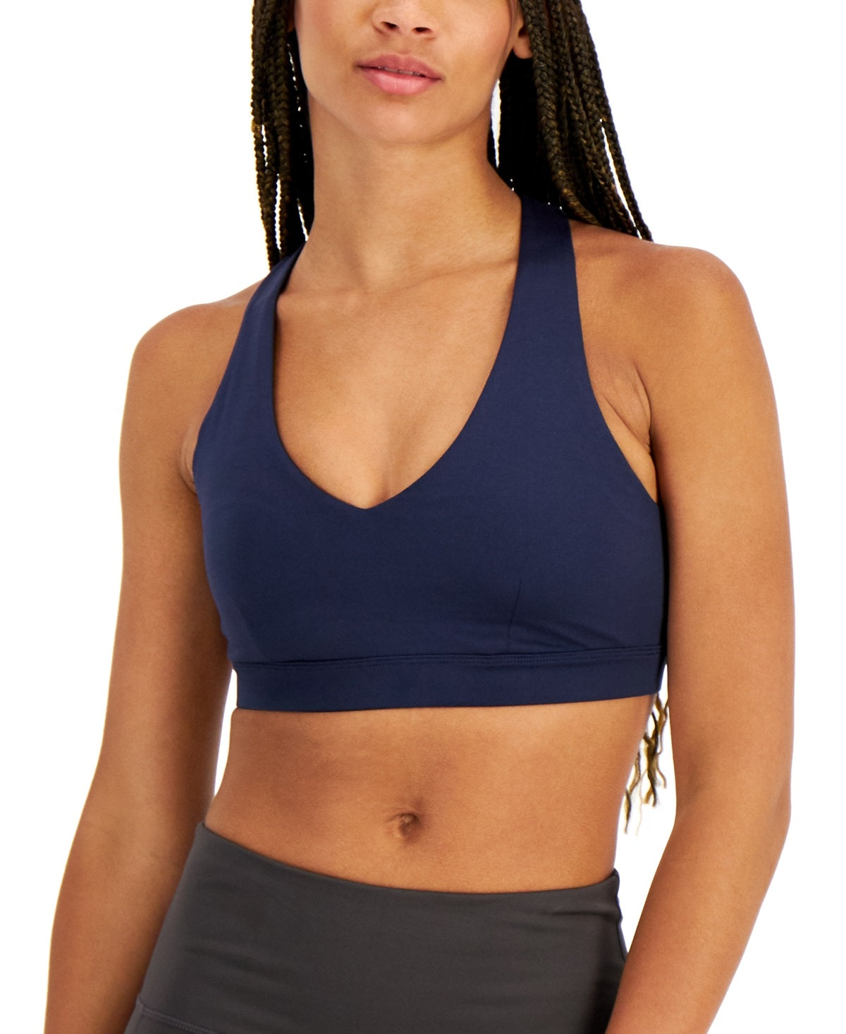 Sutiã esportivo feminino ID Ideology de baixo impacto, azul, tamanho pequeno