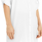 Camisa túnica feminina Alfani Roll Tab, branca, tamanho grande