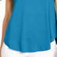 Camiseta feminina Alfani de malha com decote em V, azul, tamanho grande