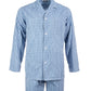 Conjunto de pijama xadrez masculino Club Room com janela pequena, azul, tamanho XX-G