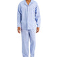Conjunto de pijama masculino Club Room, 2 peças, Oxford liso, azul, tamanho grande