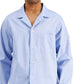 Conjunto de pijama masculino Club Room, 2 peças, Oxford liso, azul, tamanho grande