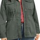 Jaqueta utilitária feminina de algodão estilo &amp; co, verde, tamanho 0X