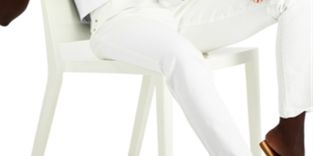 INC International Concepts Top feminino de algodão com amarração frontal e ombros de fora, branco, tamanho grande