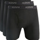 Cuecas boxer masculinas Alfani, pacote com 5, pretas, tamanho pequeno