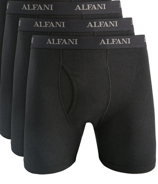 Cuecas boxer masculinas Alfani, pacote com 5, pretas, tamanho pequeno