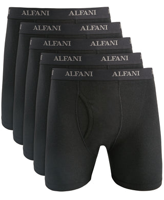 Cuecas boxer masculinas Alfani, pacote com 5, pretas, tamanho pequeno