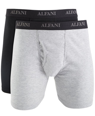 Cuecas boxer masculinas Alfani, pacote com 5, pretas, tamanho extragrande