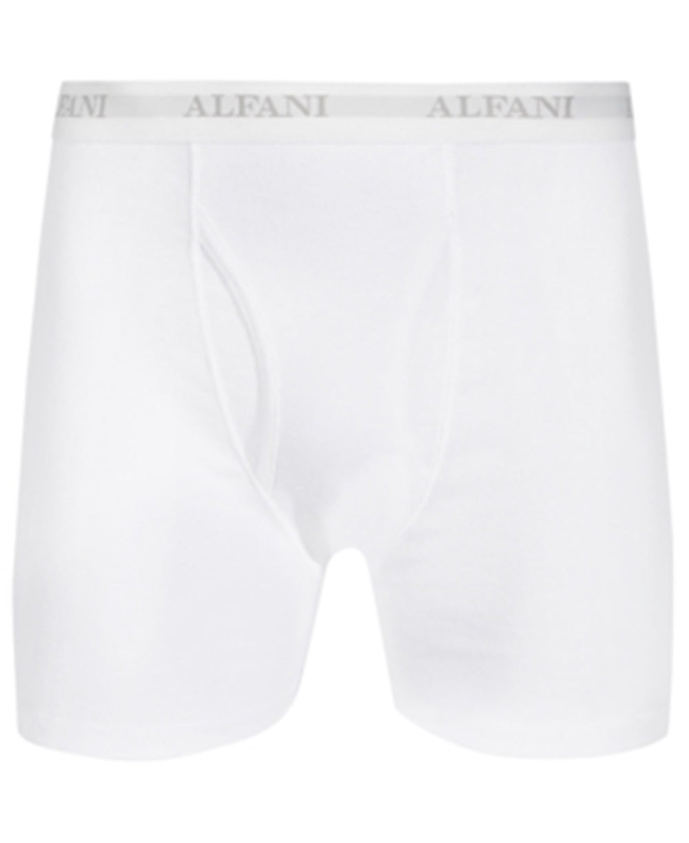 Cuecas boxer masculinas Alfani, pacote com 5, brancas, tamanho pequeno